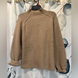 H&M Tan Mock Neck Neck Sweater
